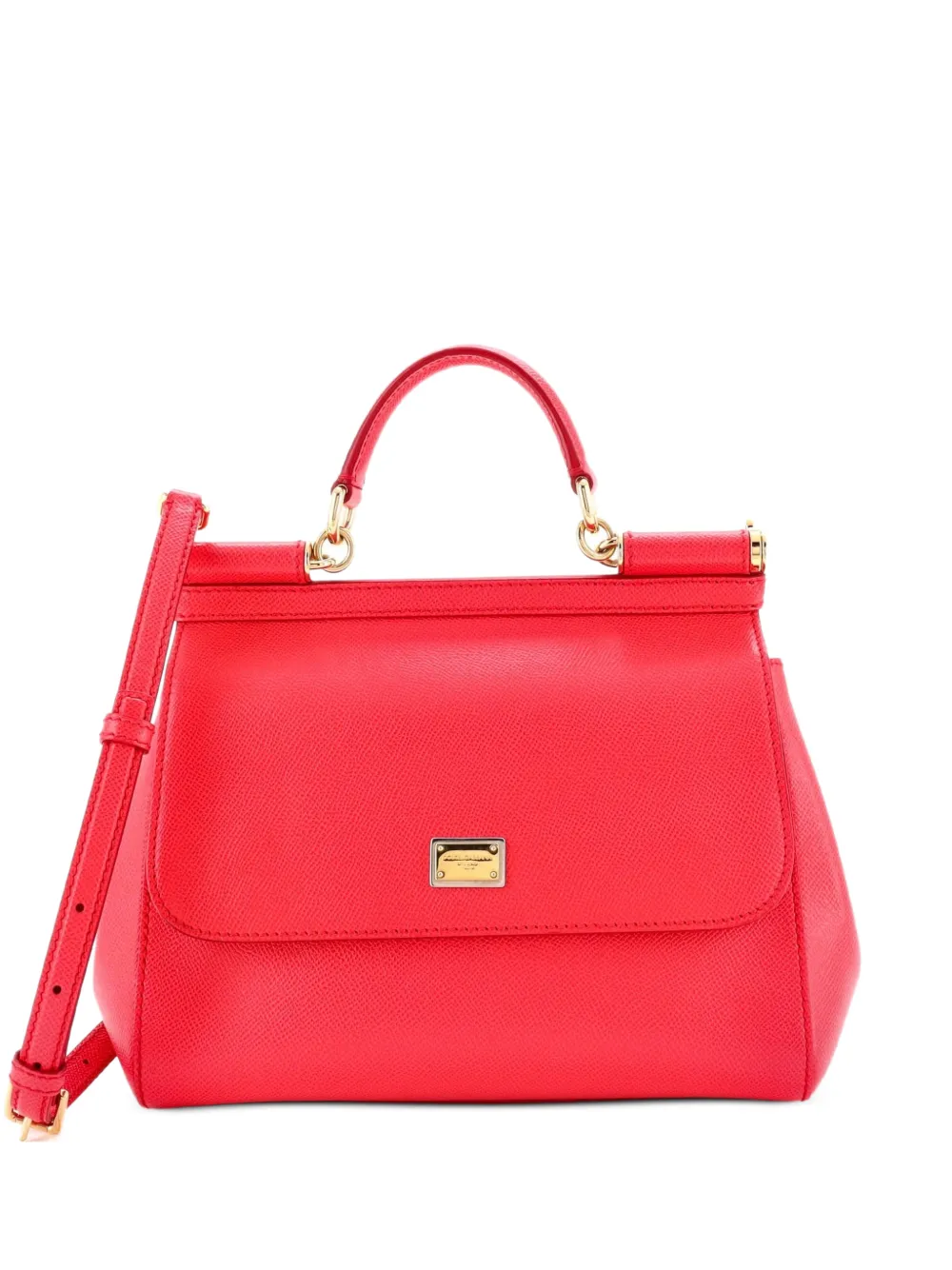 Dolce & Gabbana Pre-Owned Miss Sicily Bag Leather Medium satchel - Rosso