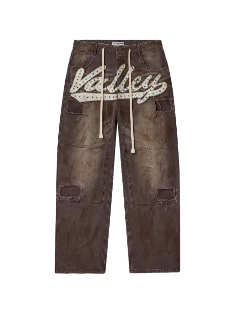 Vale logo-detail painters jeans