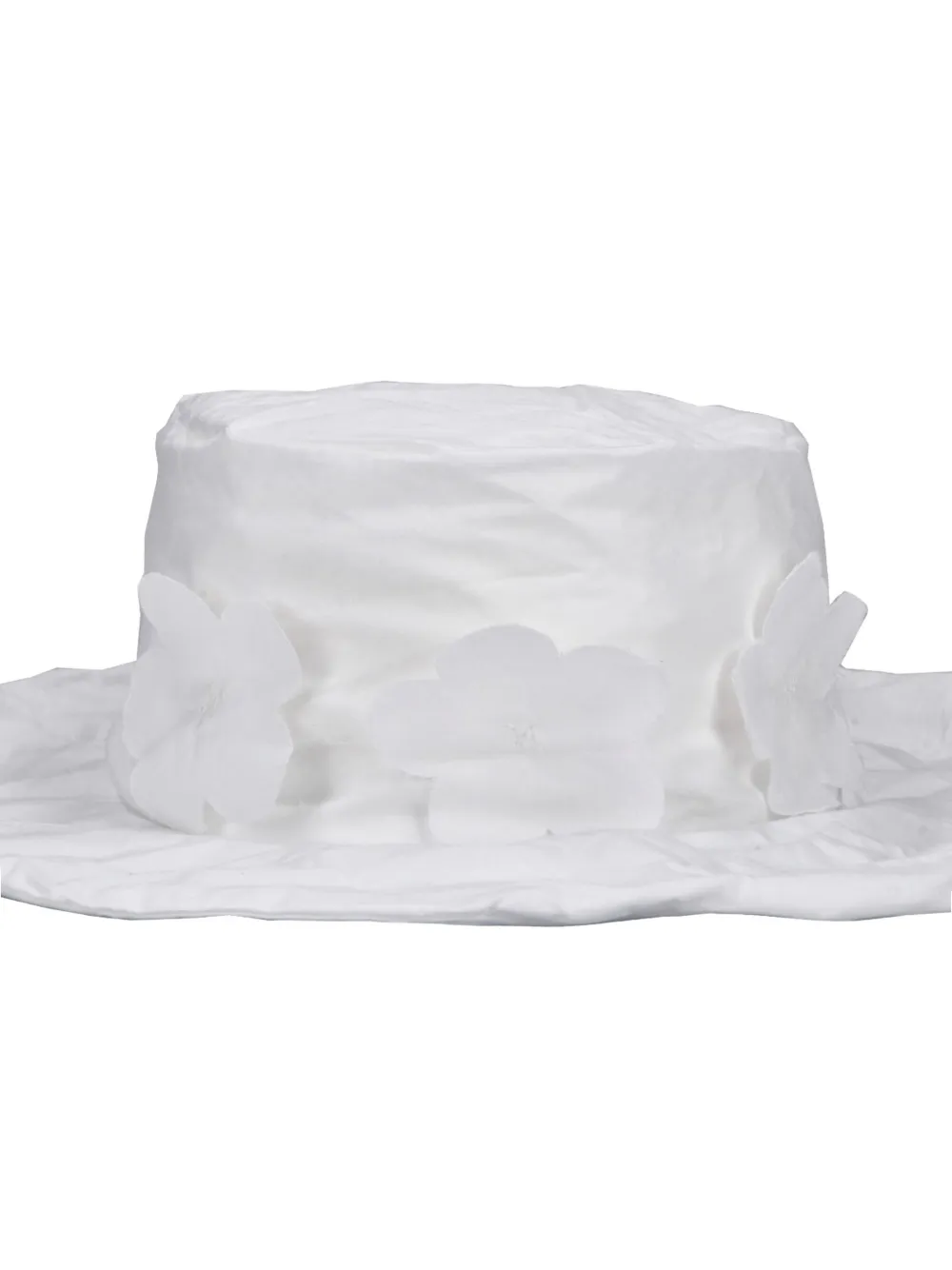  Scha Floral-appliqué Hat - White 