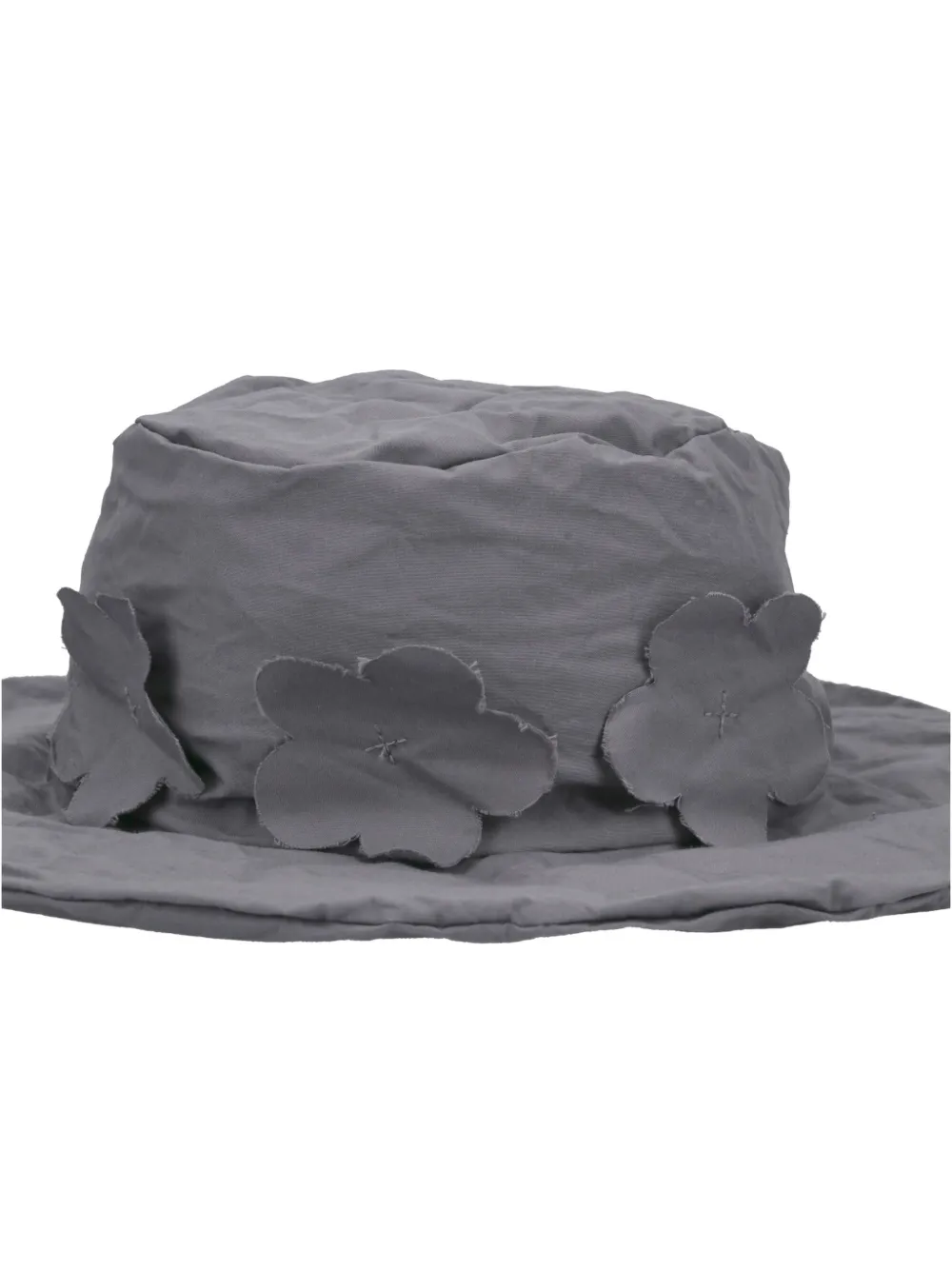  Scha Flower-appliqué Hat - Grey 