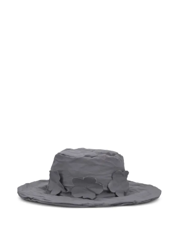 【26SS】SCHA シャー　帽子　フラワー Scha フローラル ハット | グレー | FARFETCH JP
