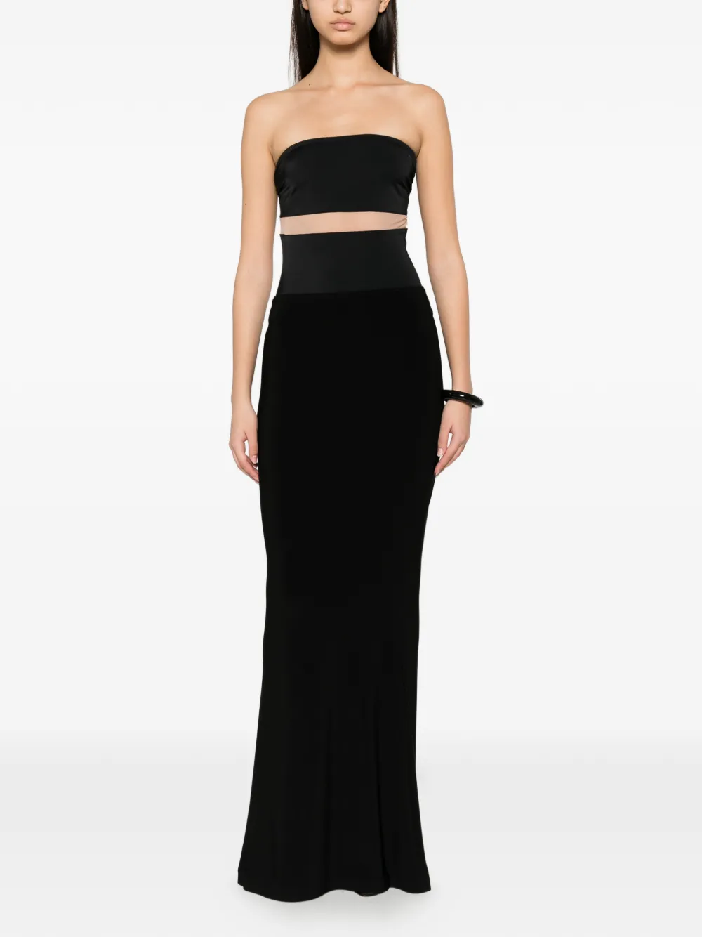 Norma Kamali Obie maxi-rok Zwart