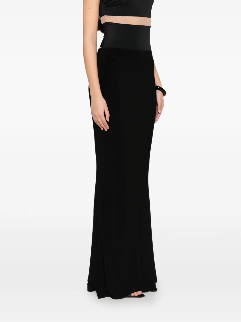 Norma Kamali Obie maxi-rok Zwart