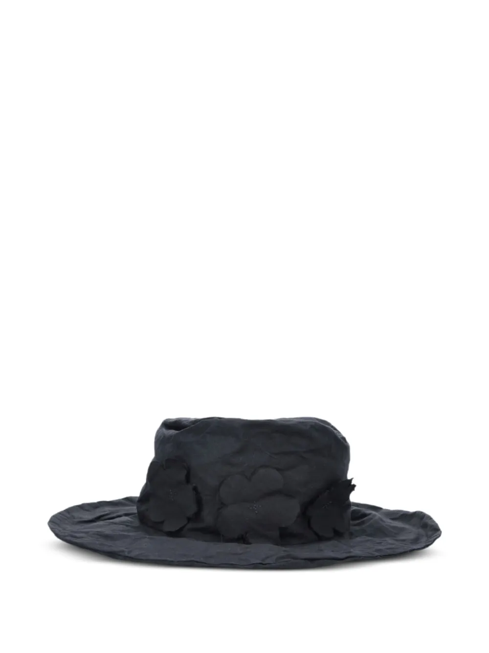 Scha floral-appliqué hat - Nero