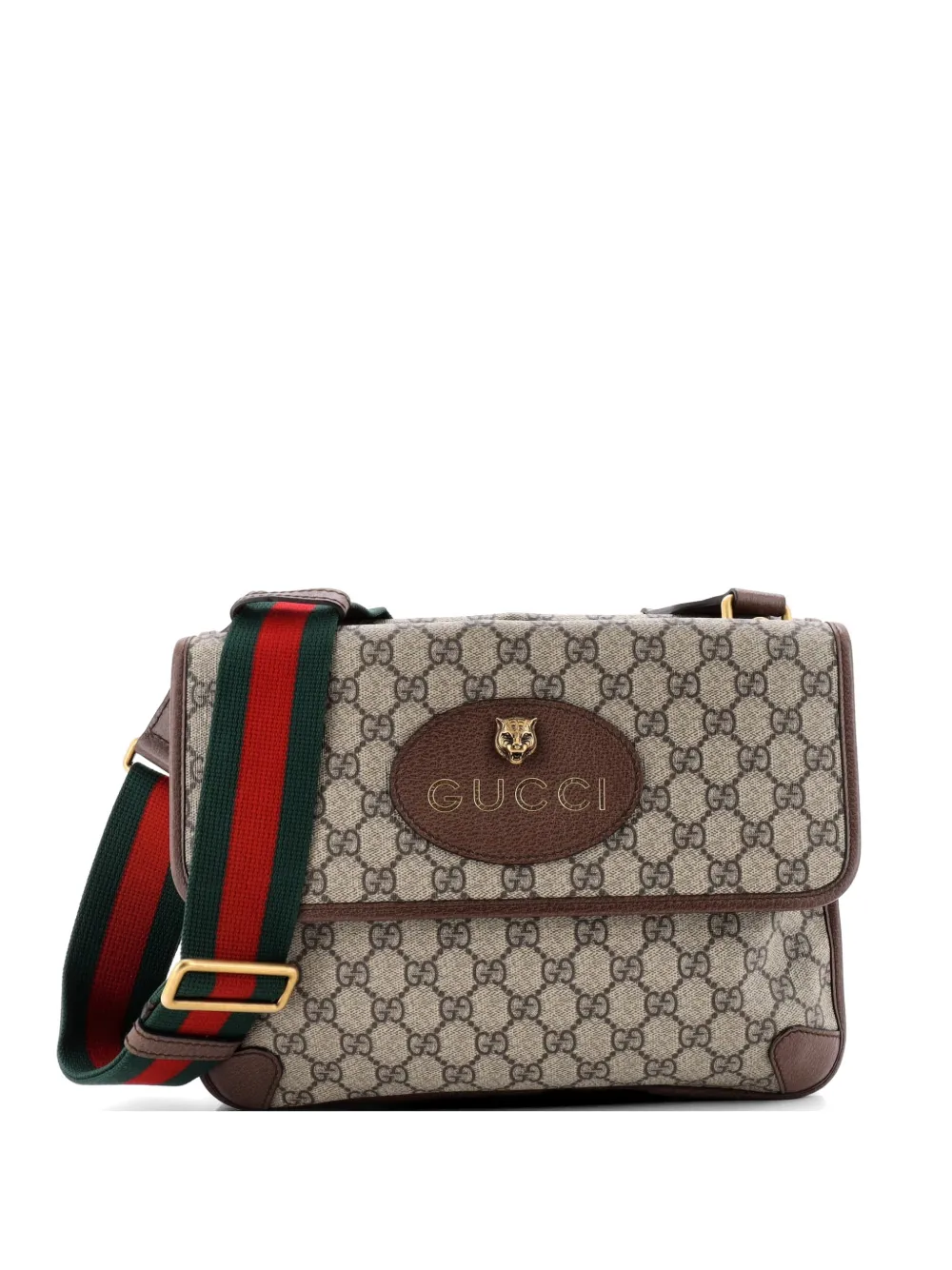 Gucci Pre-Owned Neo Vintage Flap Messenger GG Coated Canvas Medium crossbody bag - Marrone