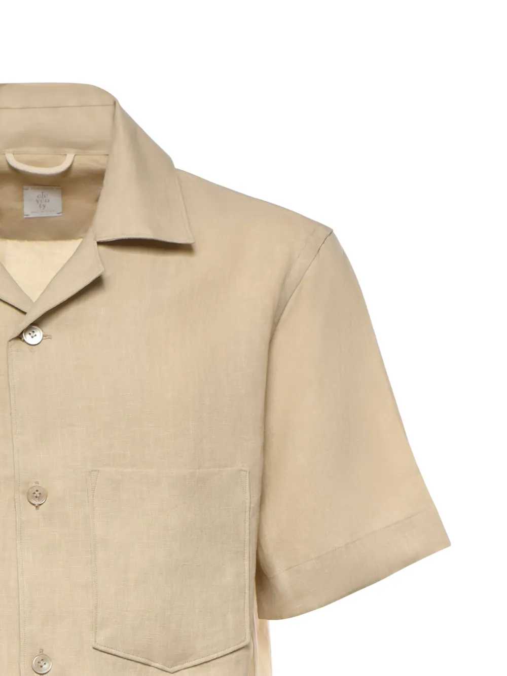 Eleventy Overhemd met korte mouwen Beige