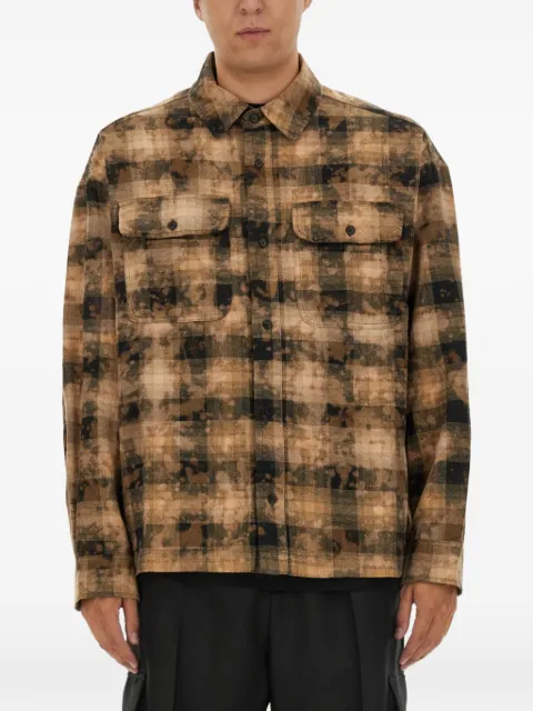 Palm Angels plaid-pattern chest-pocket shirt