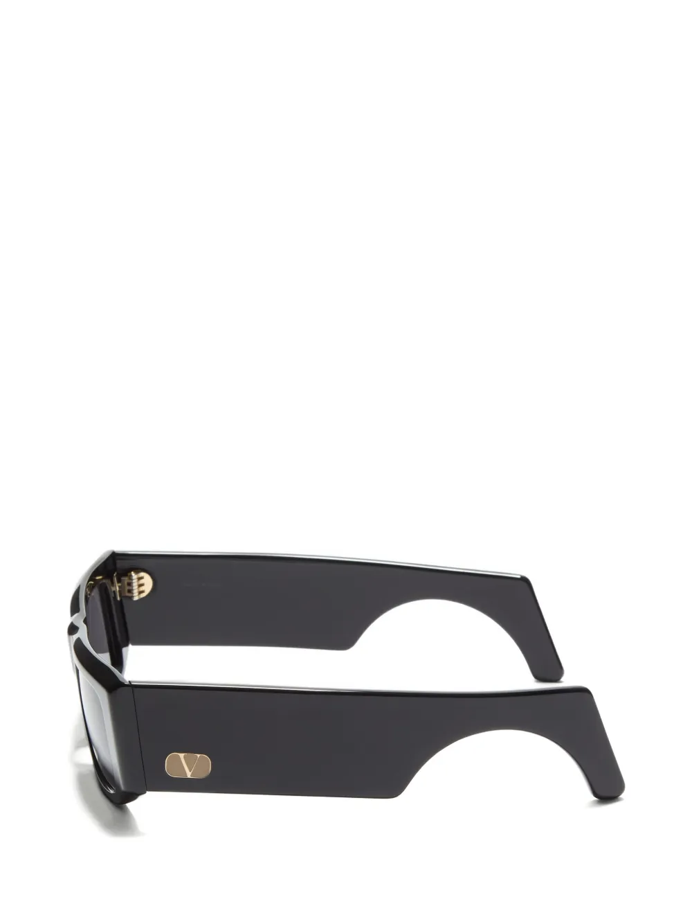 VALENTINO GARAVANI EYEWEAR Acetaat bril met rechthoekig montuur Zwart