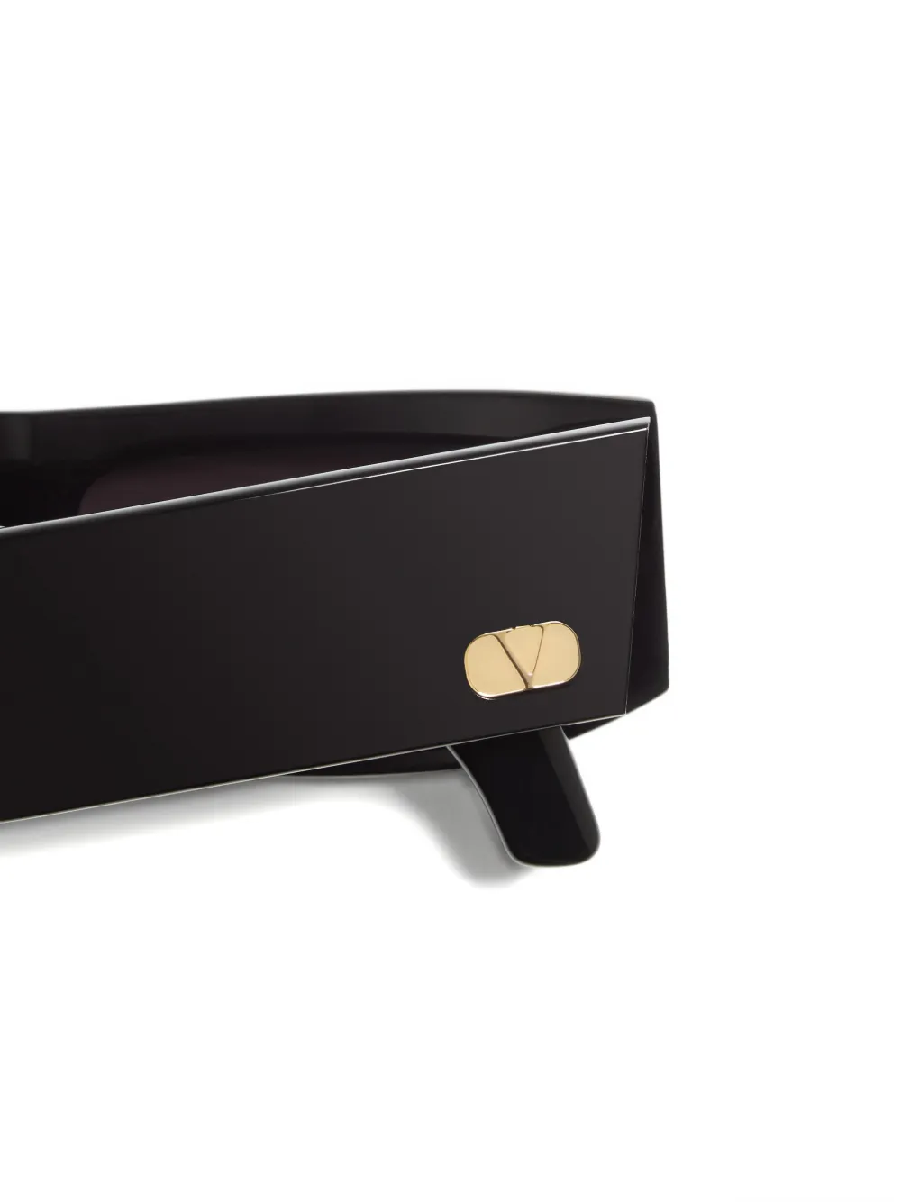 VALENTINO GARAVANI EYEWEAR Acetaat bril met rechthoekig montuur Zwart