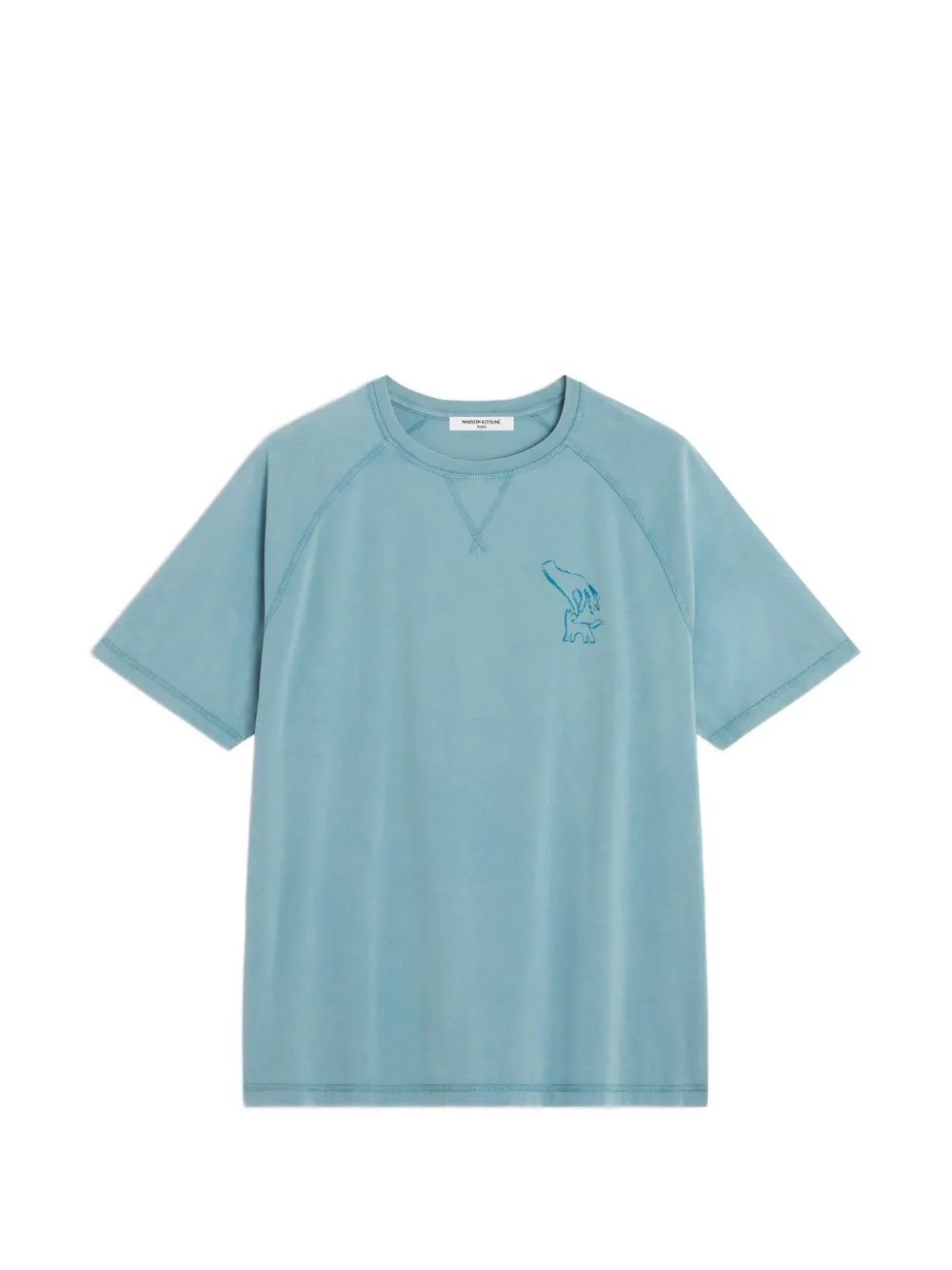 Maison Kitsuné 파운틴 스탬프 티셔츠 | 블루 | Image 1