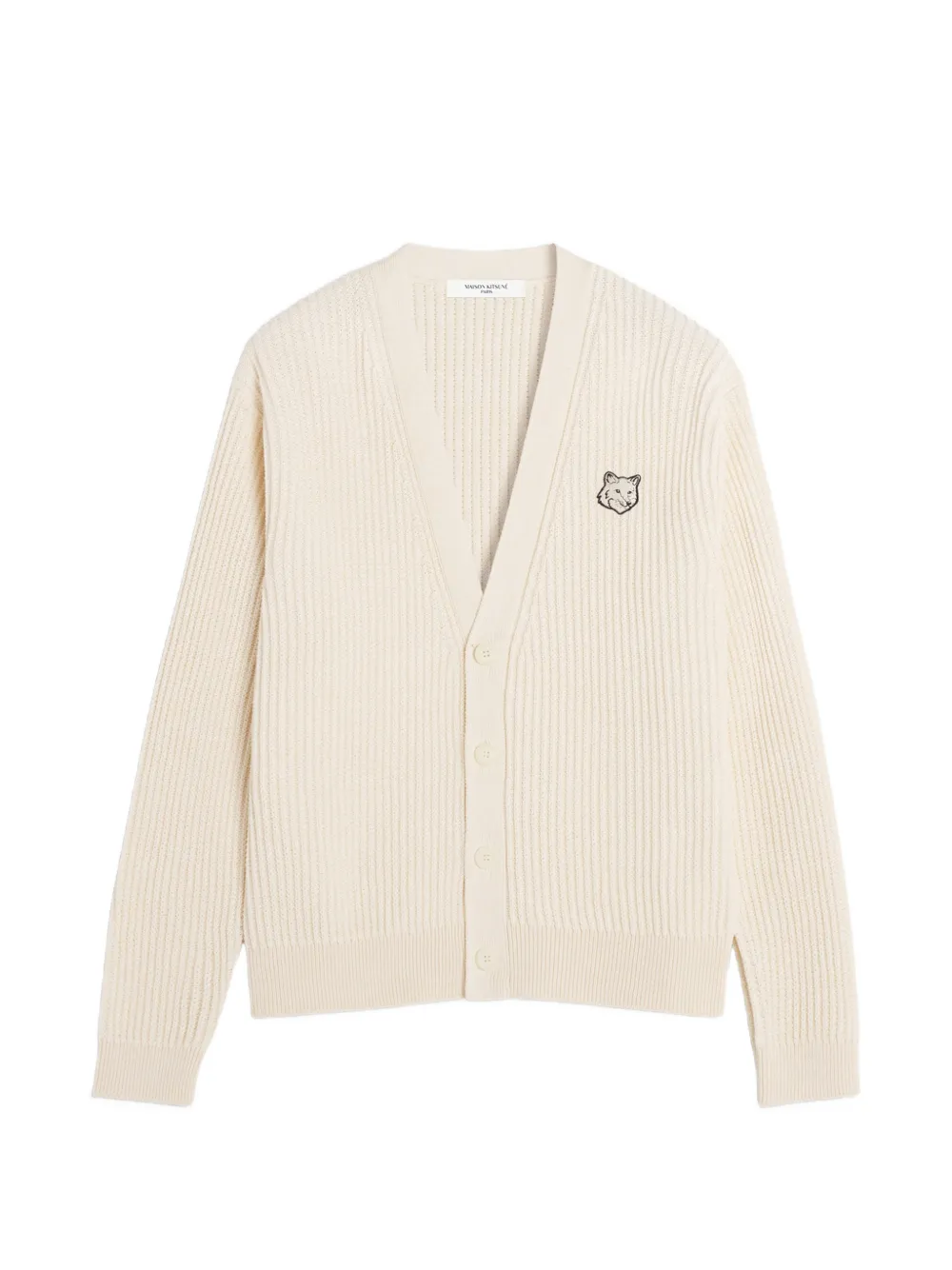Maison Kitsuné Fox Head cotton cardigan - Toni neutri