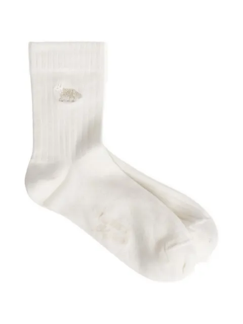 Maison Kitsuné fox ribbed socks