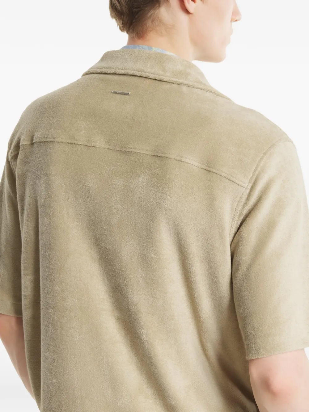 Maison Kitsuné Handdoek overhemd met knopen Beige
