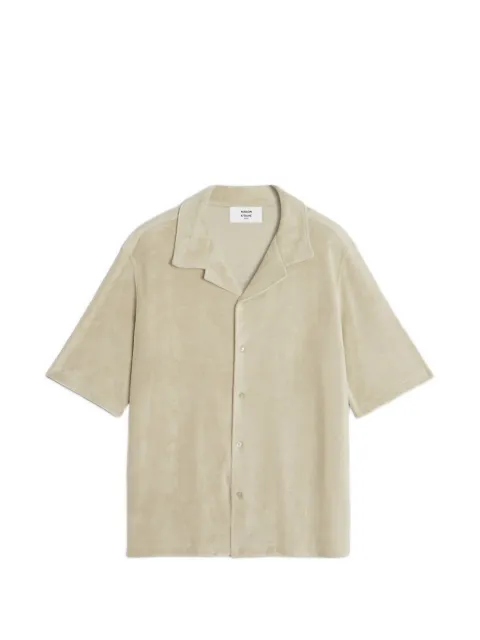 Maison Kitsuné buttoned towelling shirt