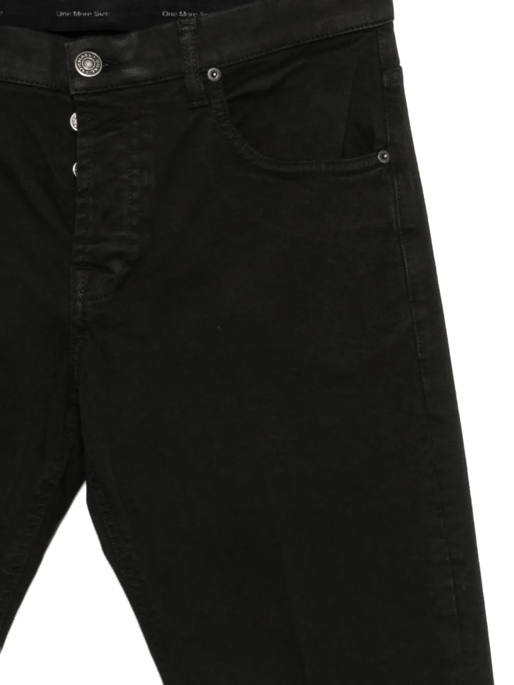  Michael Coal Vaqueros Con Parche Del Logo - Negro 