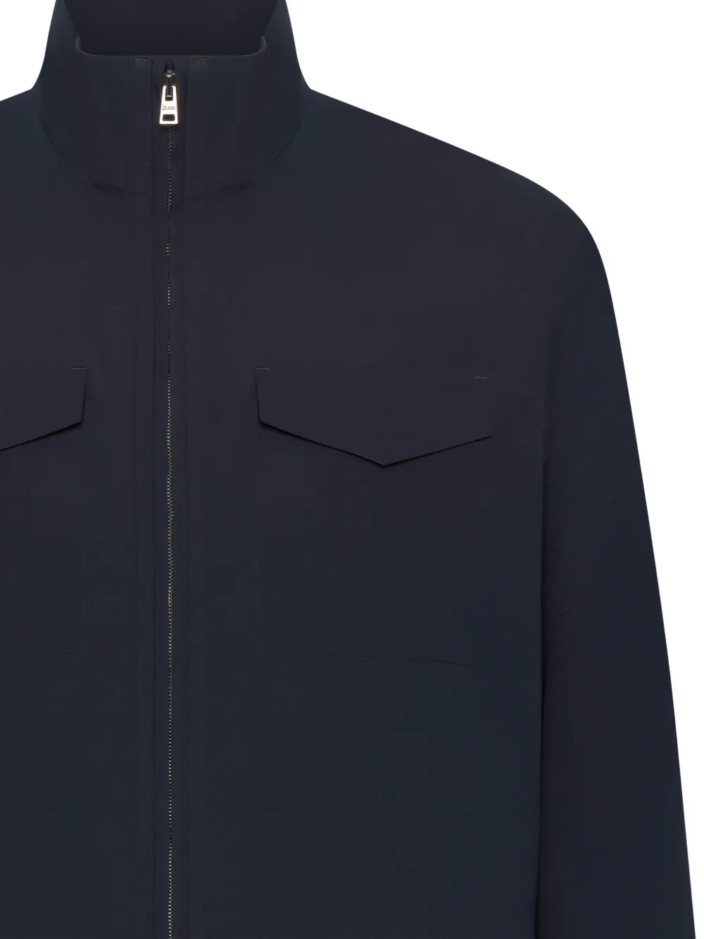 Herno Jack met meerdere zakken en hoge hals Blauw
