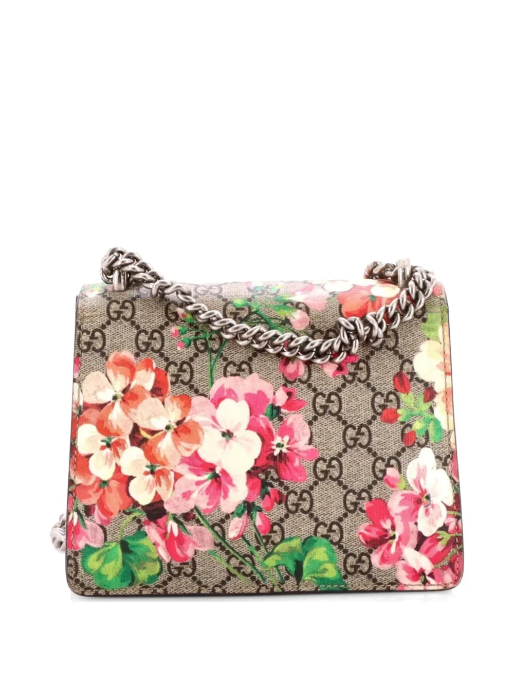 Gucci Pre-owned Dionysus Bag Blooms Print GG Coated Canvas Mini Shoulder Bag in Brown, view 2