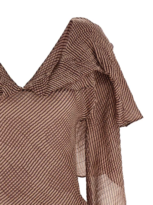 KIKO KOSTADINOV フリンジ 変形ワンピース Kiko Kostadinov Plexus Crinkled Blouse | Red | FARFETCH