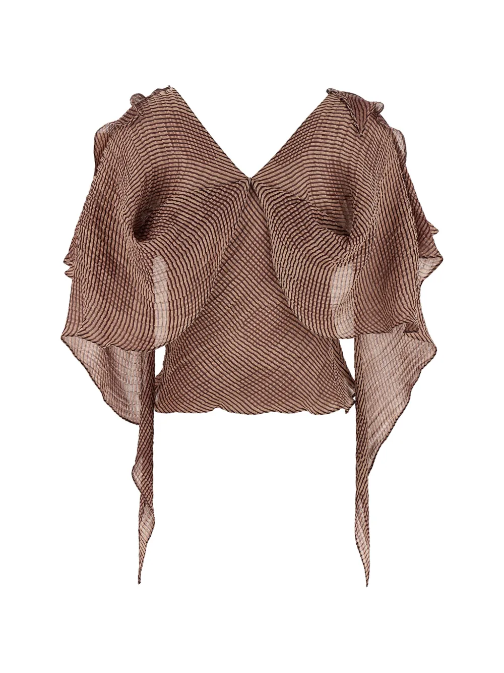 Kiko Kostadinov Plexus Crinkled Blouse | Red | FARFETCH