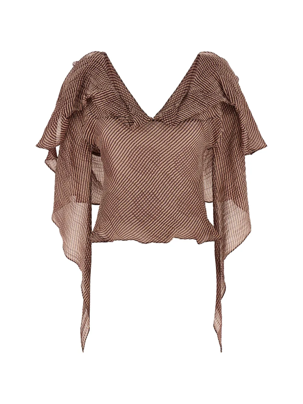 Kiko Kostadinov Plexus crinkled blouse - Rosso