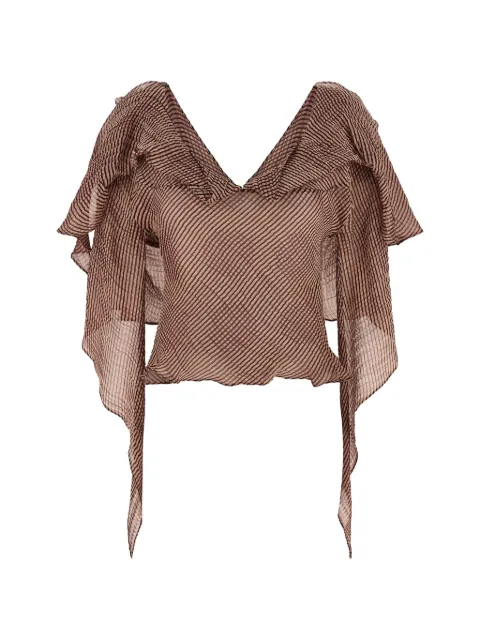 Kiko Kostadinov Plexus crinkled blouse