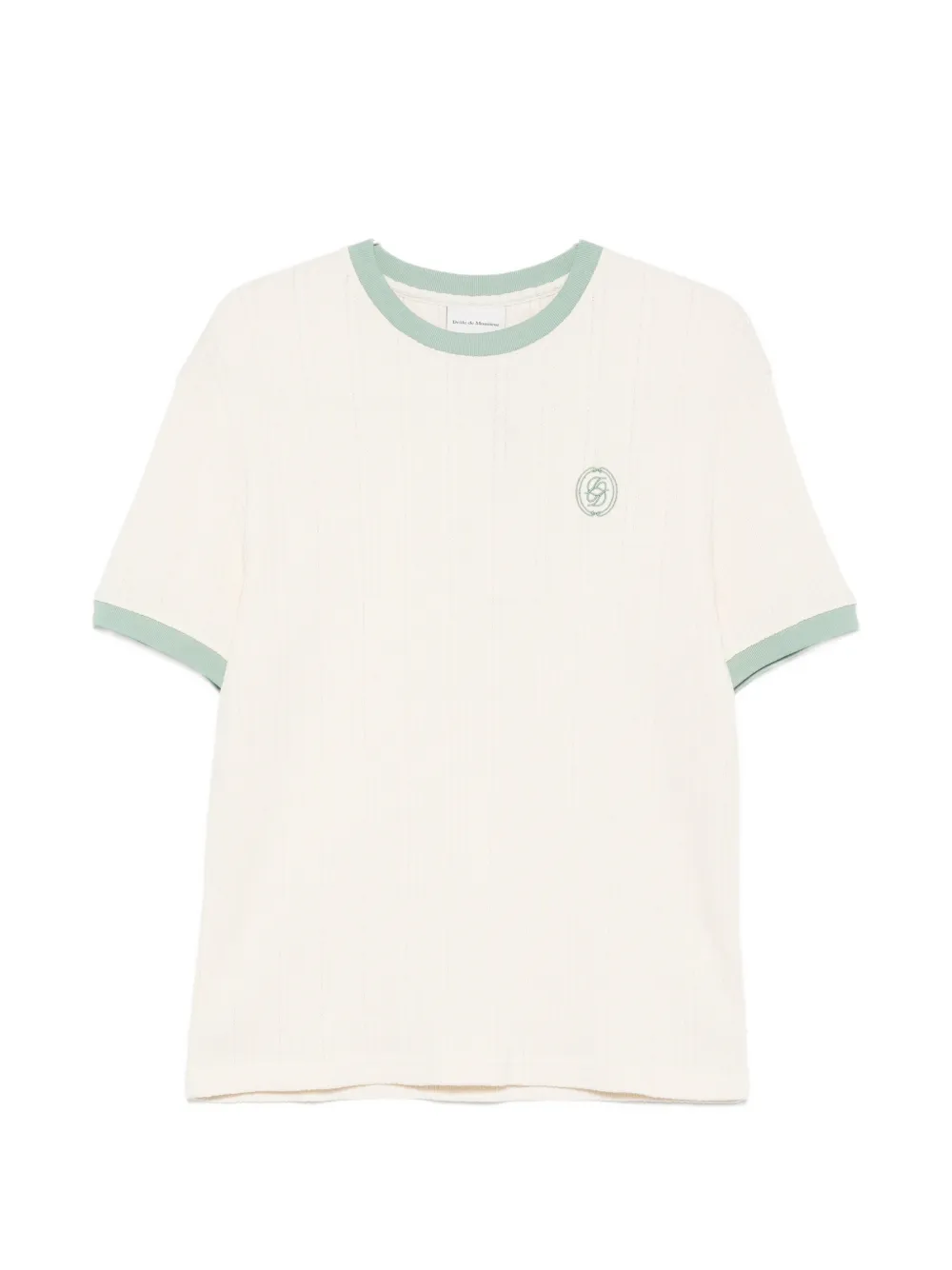 Drôle De Monsieur ribbed trim T-shirt - Toni neutri