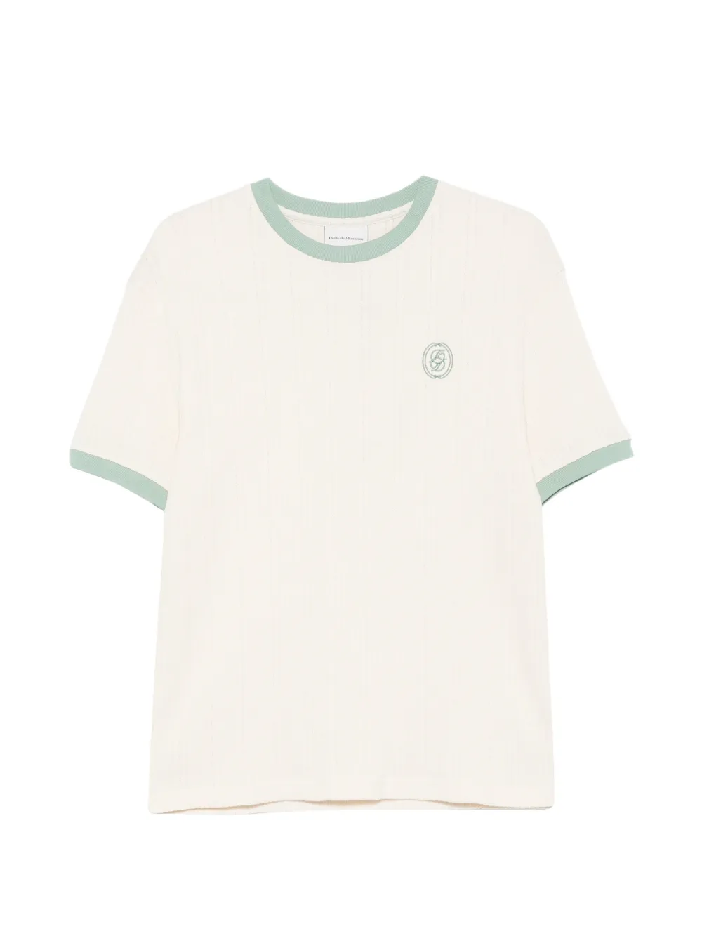 Drôle De Monsieur ribbed trim T-shirt - Toni neutri