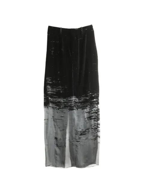 Grace Ling glitch-effect maxi skirt