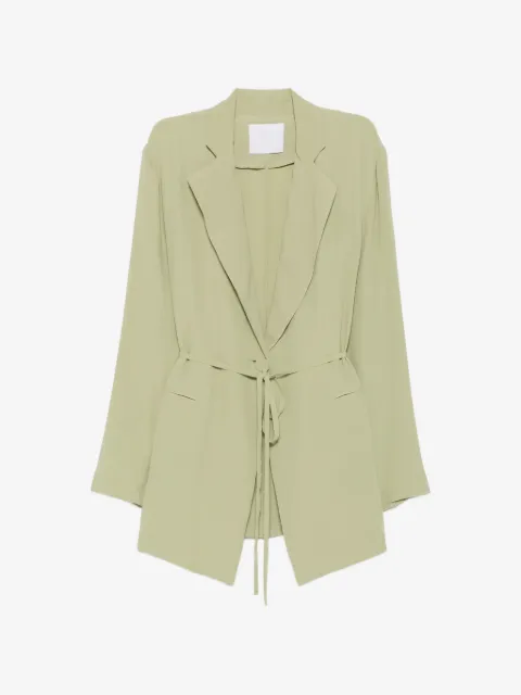 Su belted peak-lapel blazer