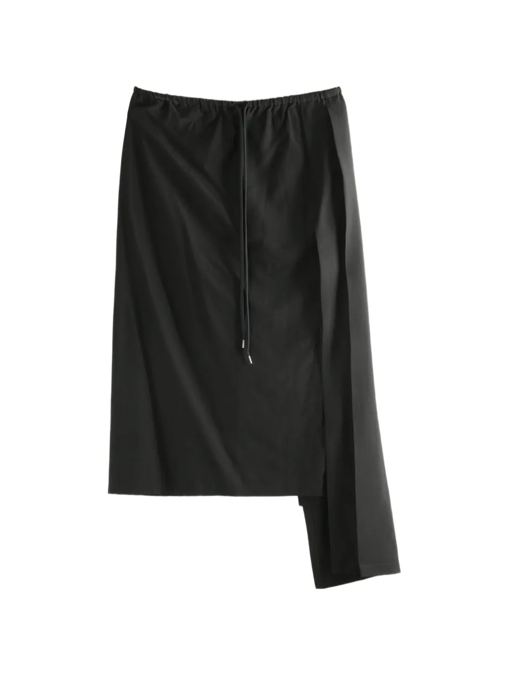 Yohji Yamamoto asymmetric drawstring skirt - Nero