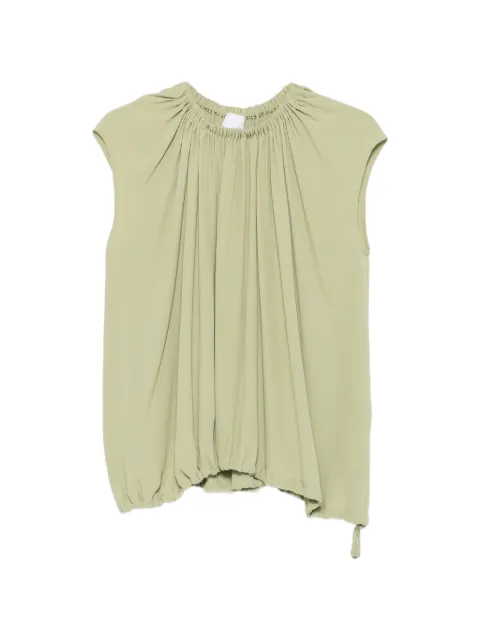 Su gathered-neck sleeveless blouse