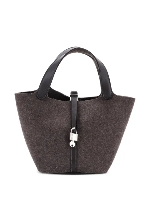 Hermès Pre-Owned Picotin Lock Bag Felt with Leather MM bucket bag