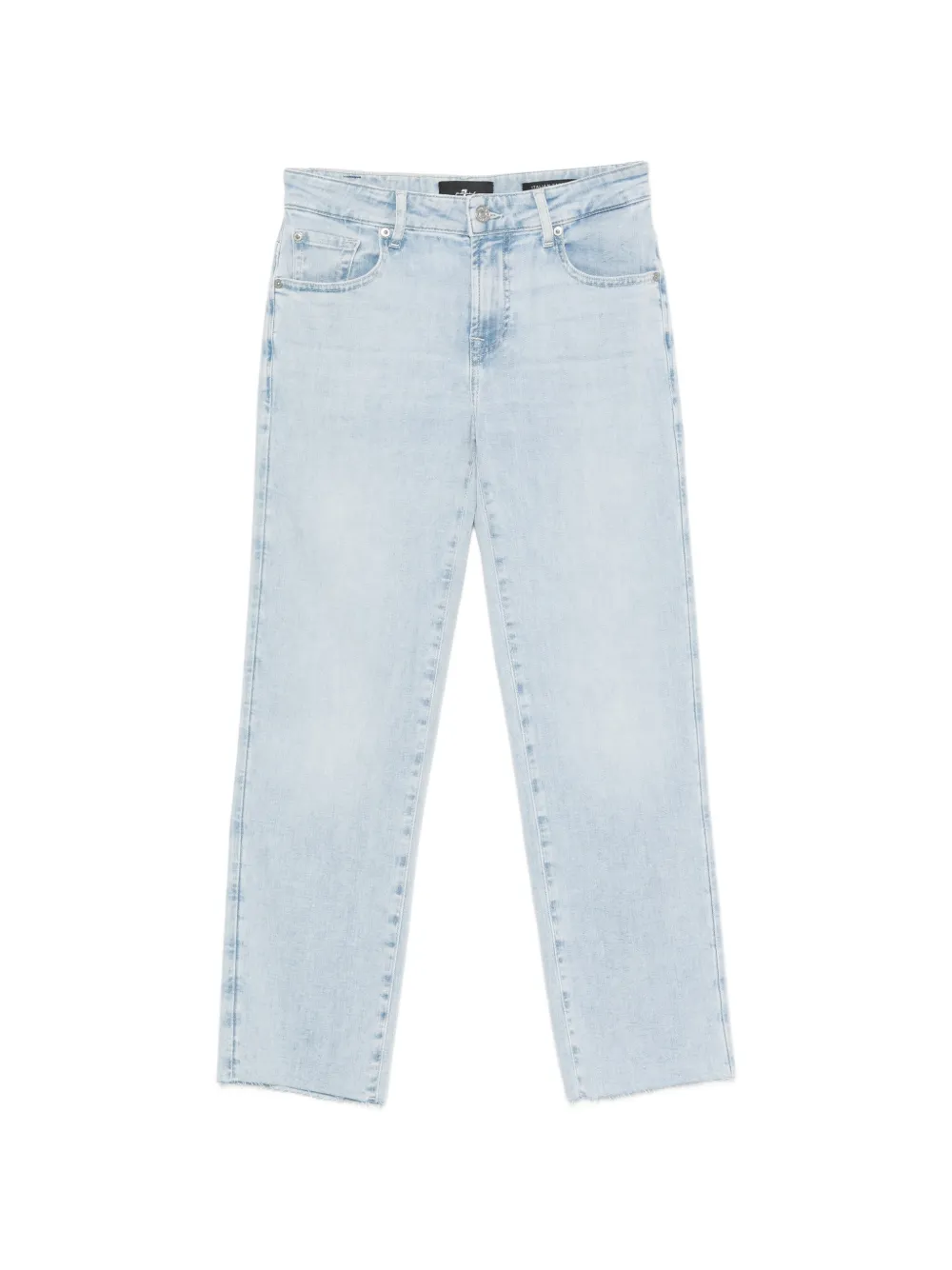 7 For All Mankind Calie raw-cut straight-leg jeans - Blu