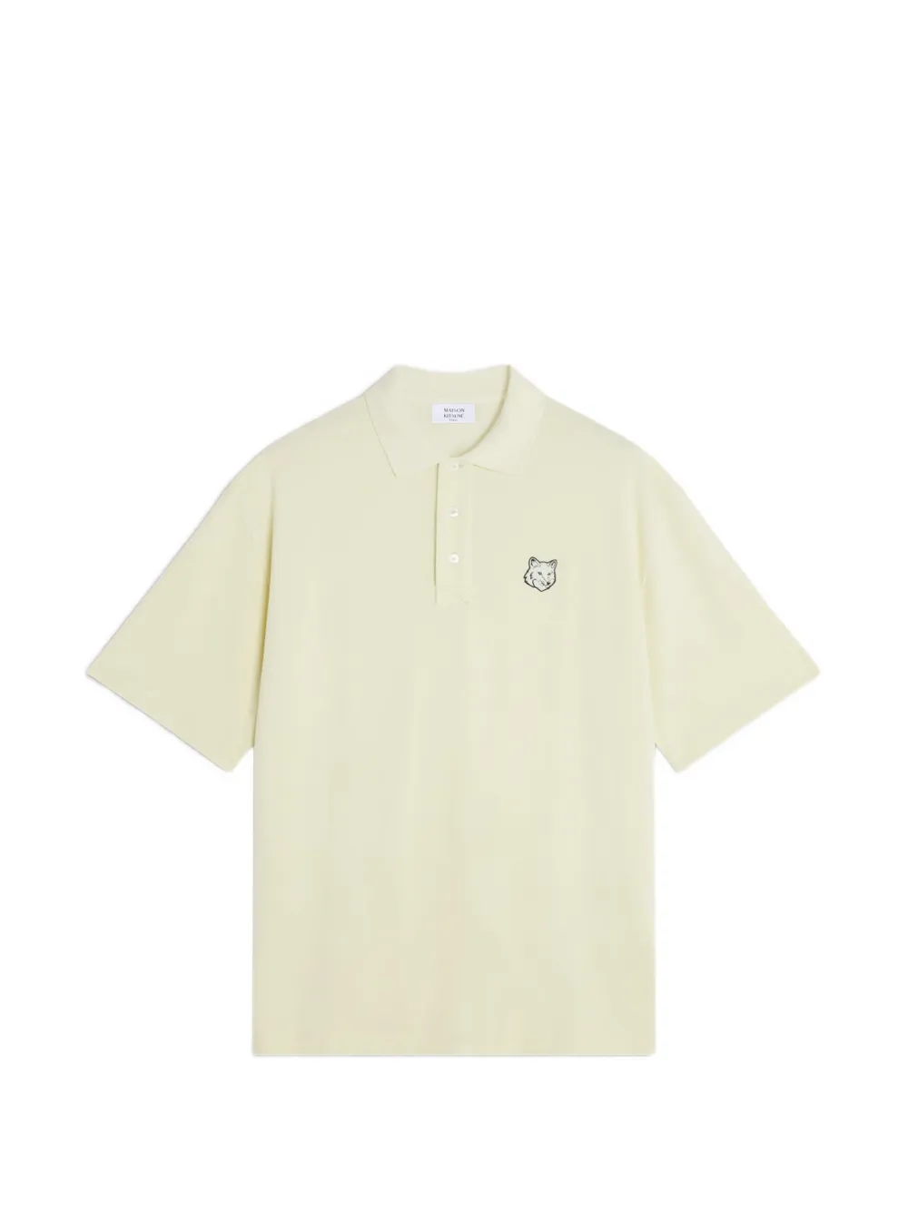 Maison Kitsuné embroidered polo shirt - Grün