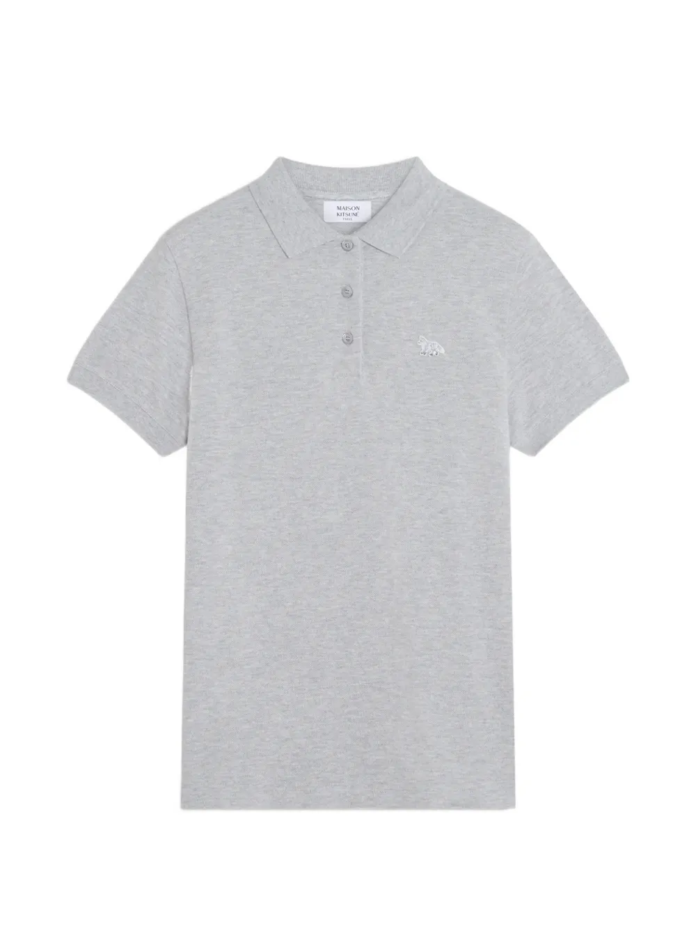 Maison Kitsuné embroidered polo shirt - Grau