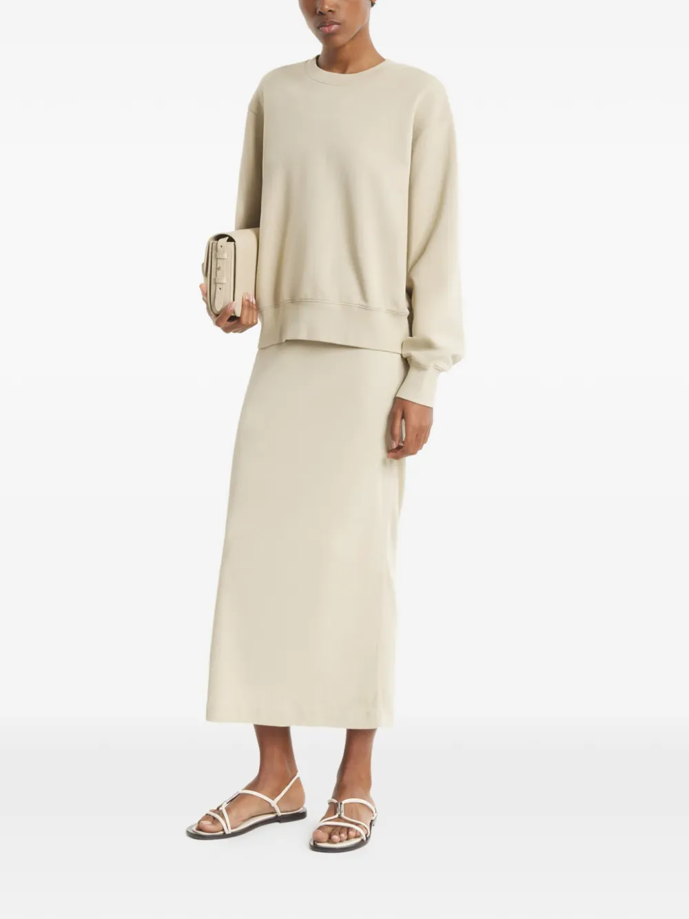 Maison Kitsuné Sweater met bloemenprint Beige