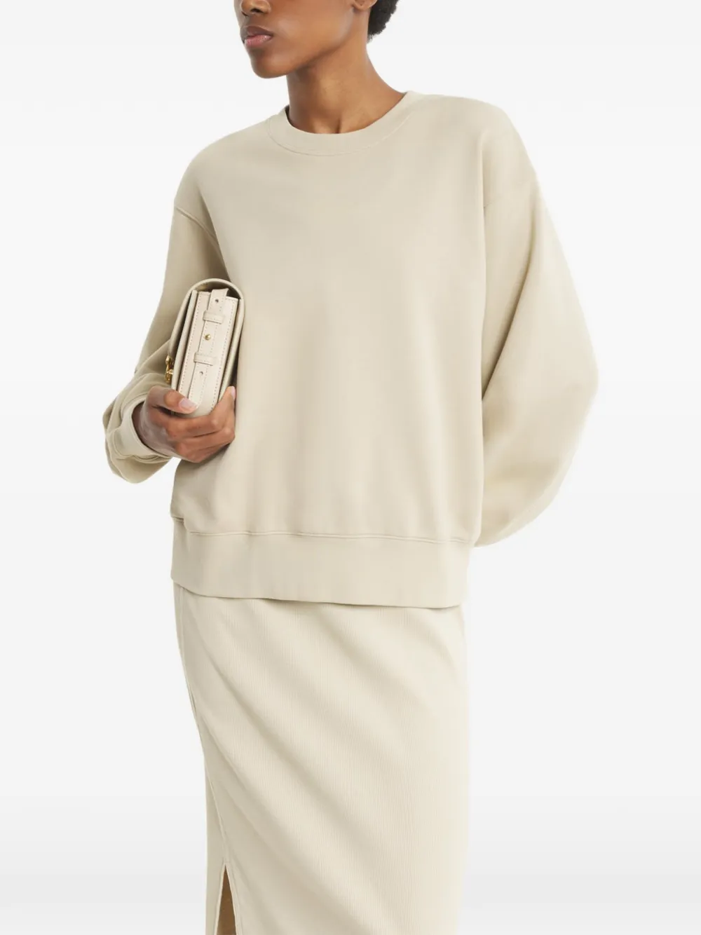 Maison Kitsuné Sweater met bloemenprint Beige