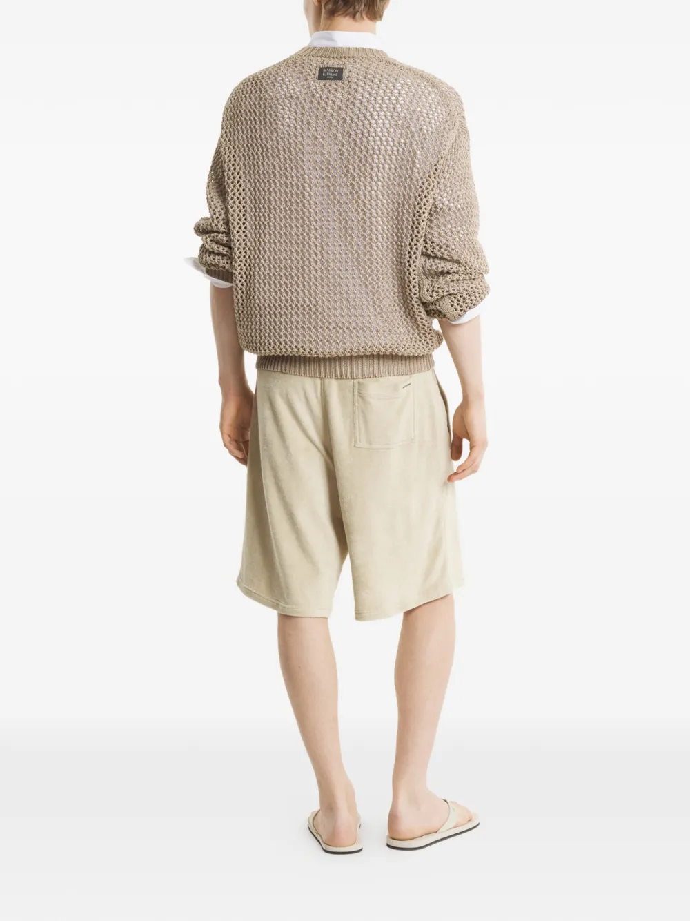 Maison Kitsuné Shorts met trekkoord Beige