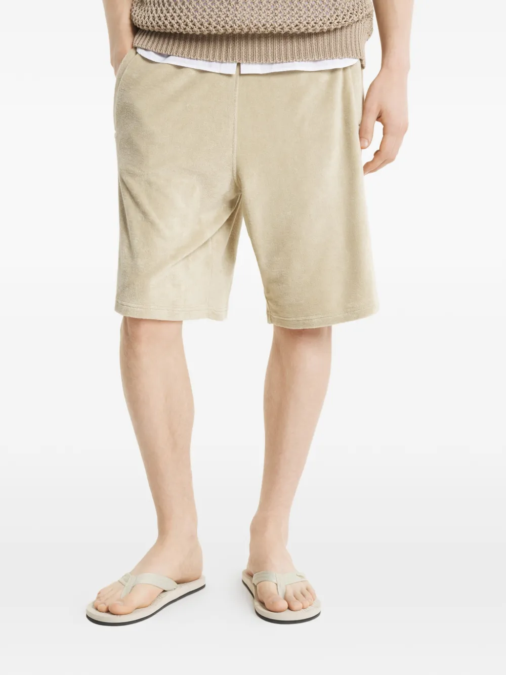 Maison Kitsuné Shorts met trekkoord Beige