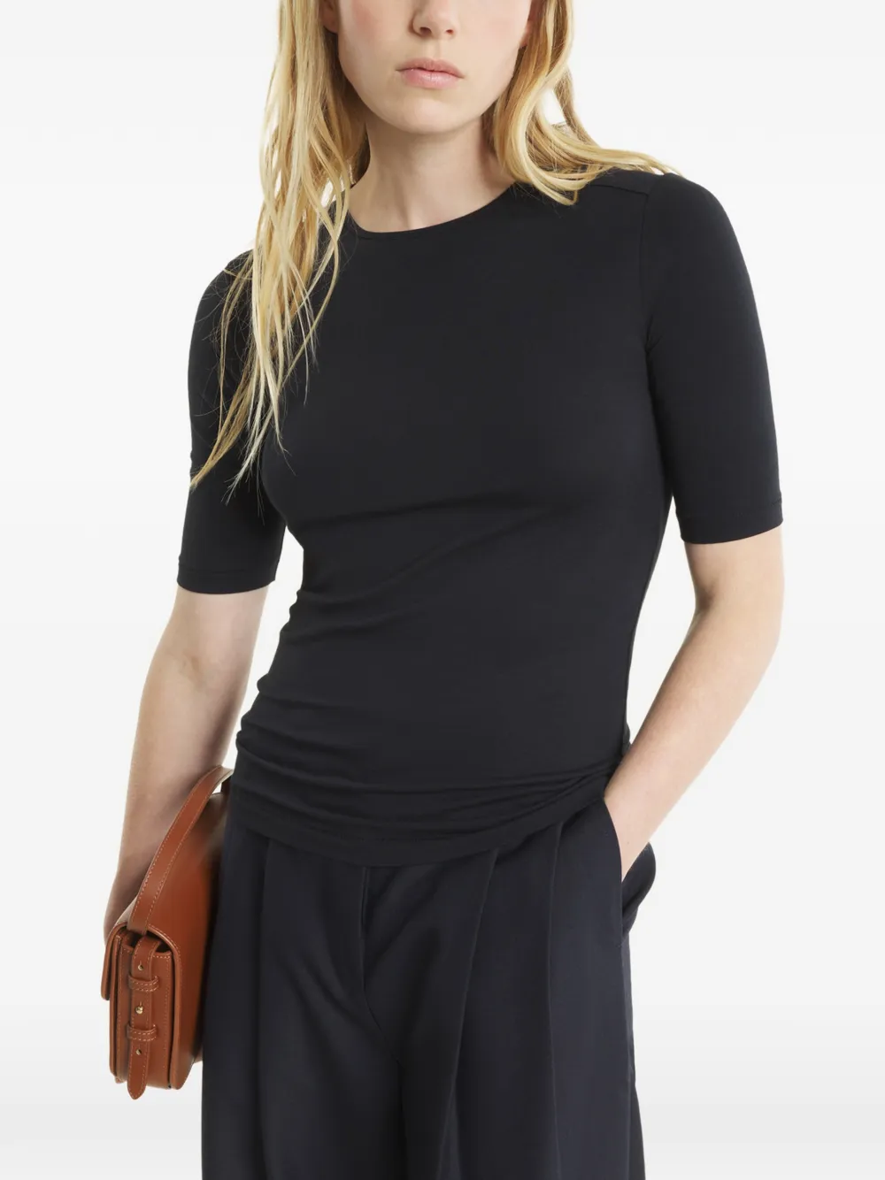 Maison Kitsuné T-shirt met ronde hals Zwart