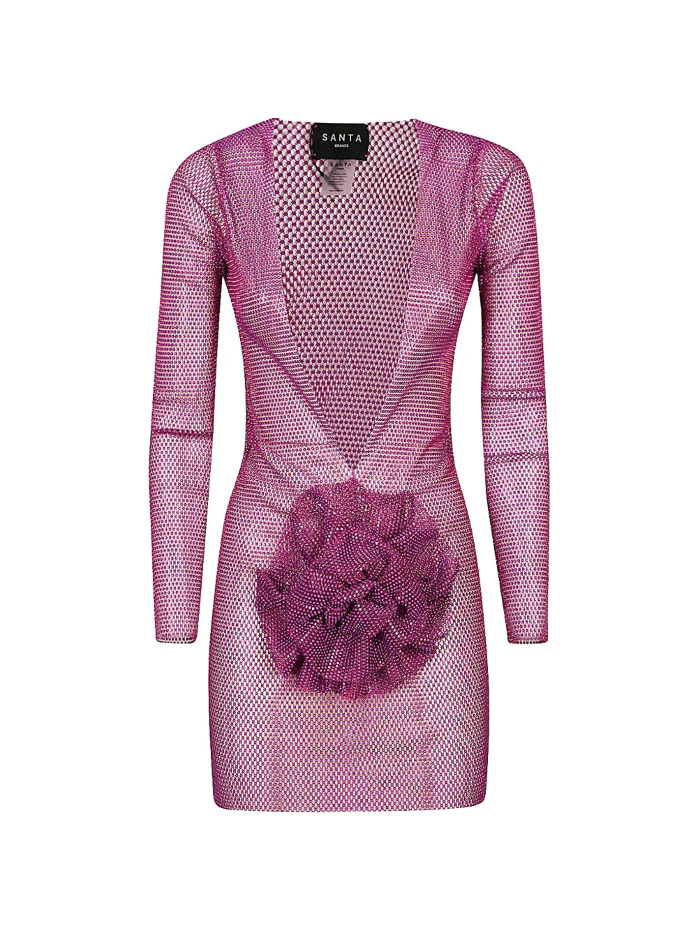 Santa Brands flower-applique mini dress