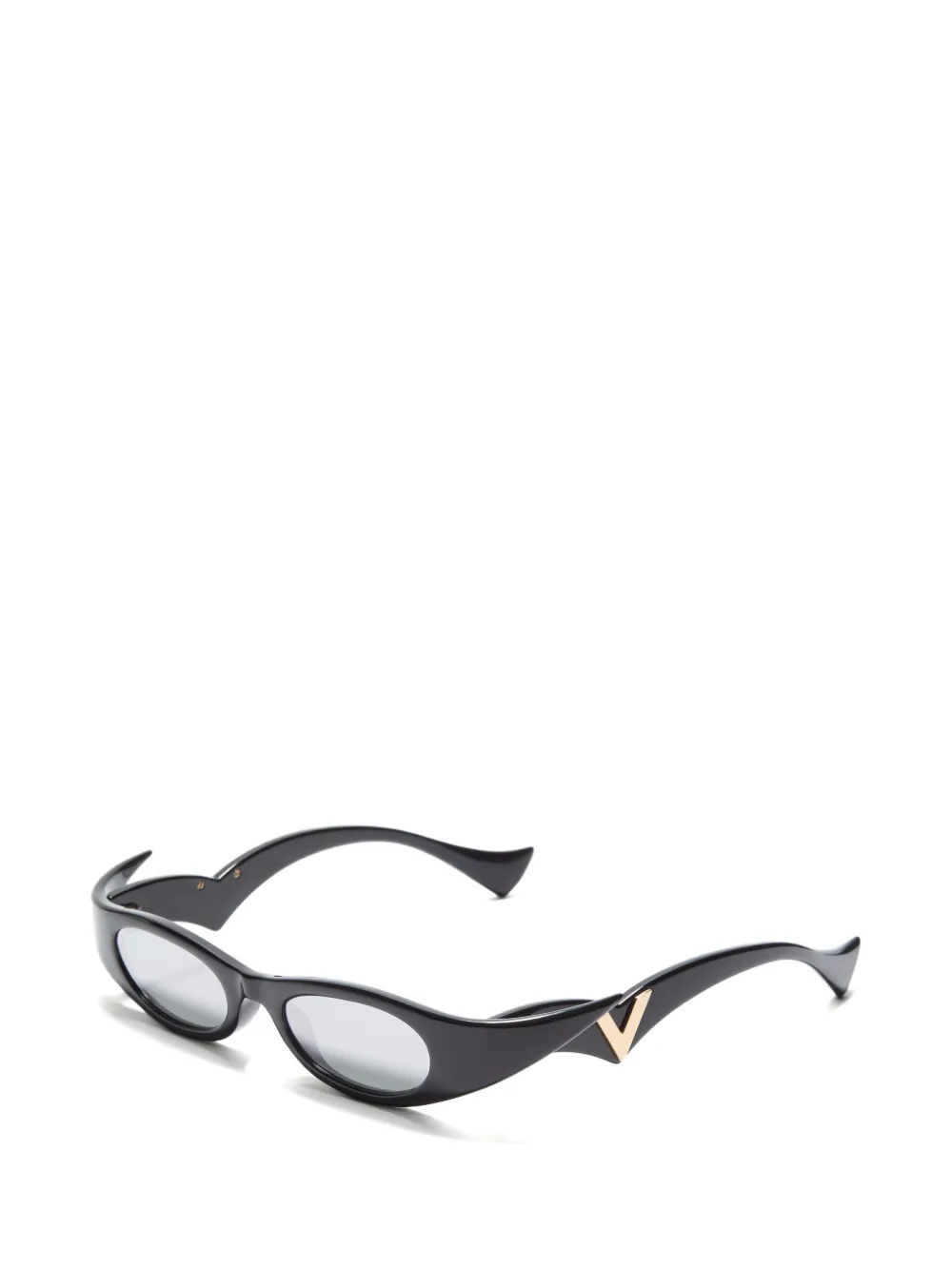 VALENTINO GARAVANI EYEWEAR Acetaat bril met geometrisch montuur Zwart