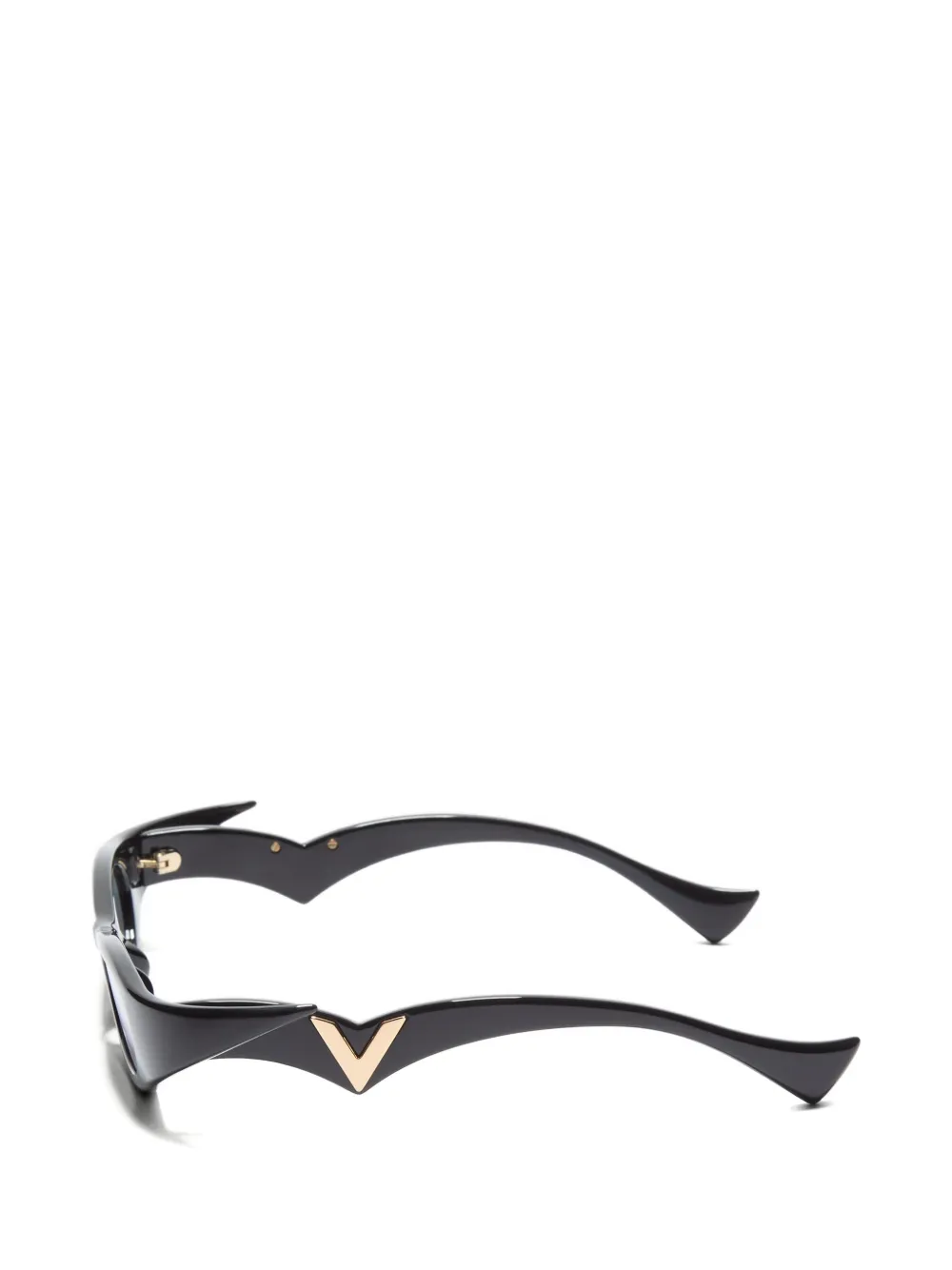 VALENTINO GARAVANI EYEWEAR Acetaat bril met geometrisch montuur Zwart