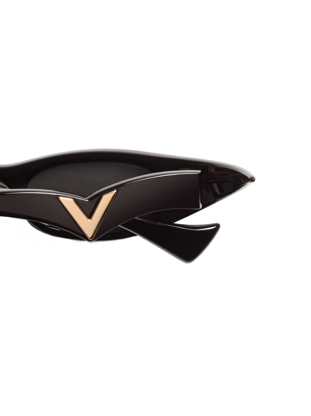 VALENTINO GARAVANI EYEWEAR Acetaat bril met geometrisch montuur Zwart