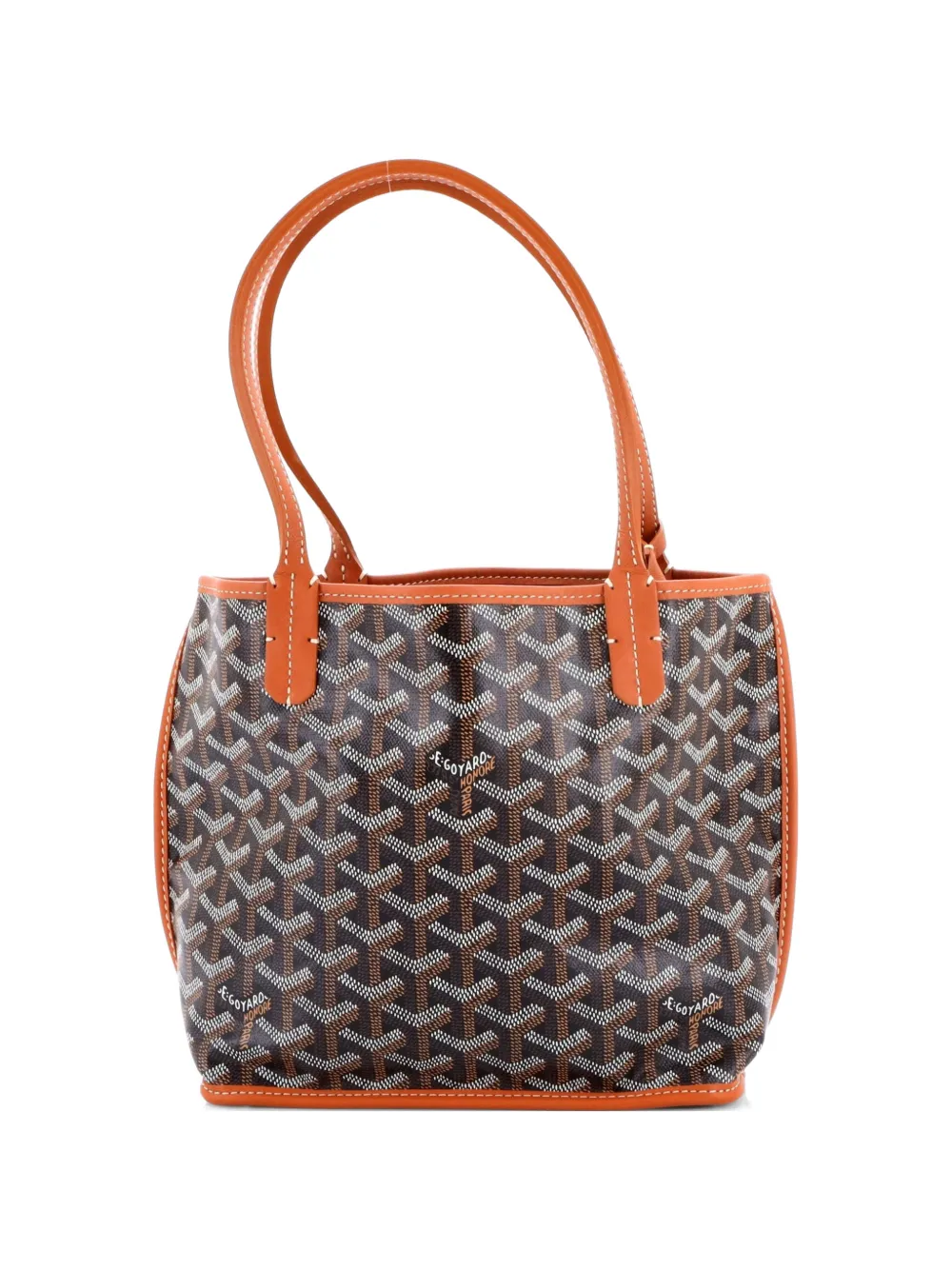 Goyard Pre-Owned Anjou Reversible Tote Coated Canvas Mini satchel - Marrone