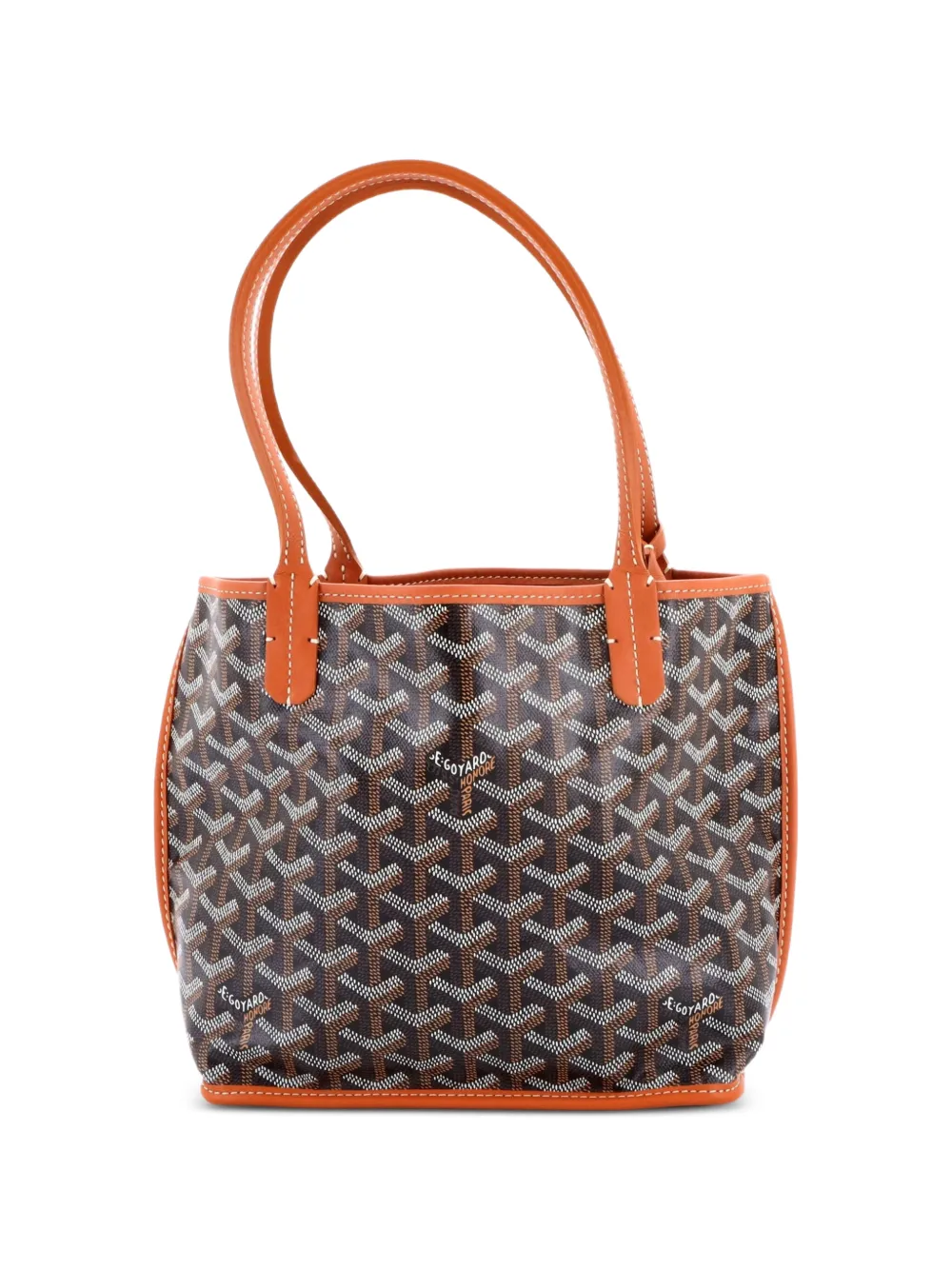 Goyard Pre-Owned Anjou Reversible Tote Coated Canvas Mini satchel - Marrone
