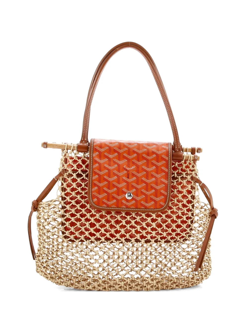 Goyard Pre-Owned Aligre Bag Raffia Net with Coated Canvas tote bag - Brown