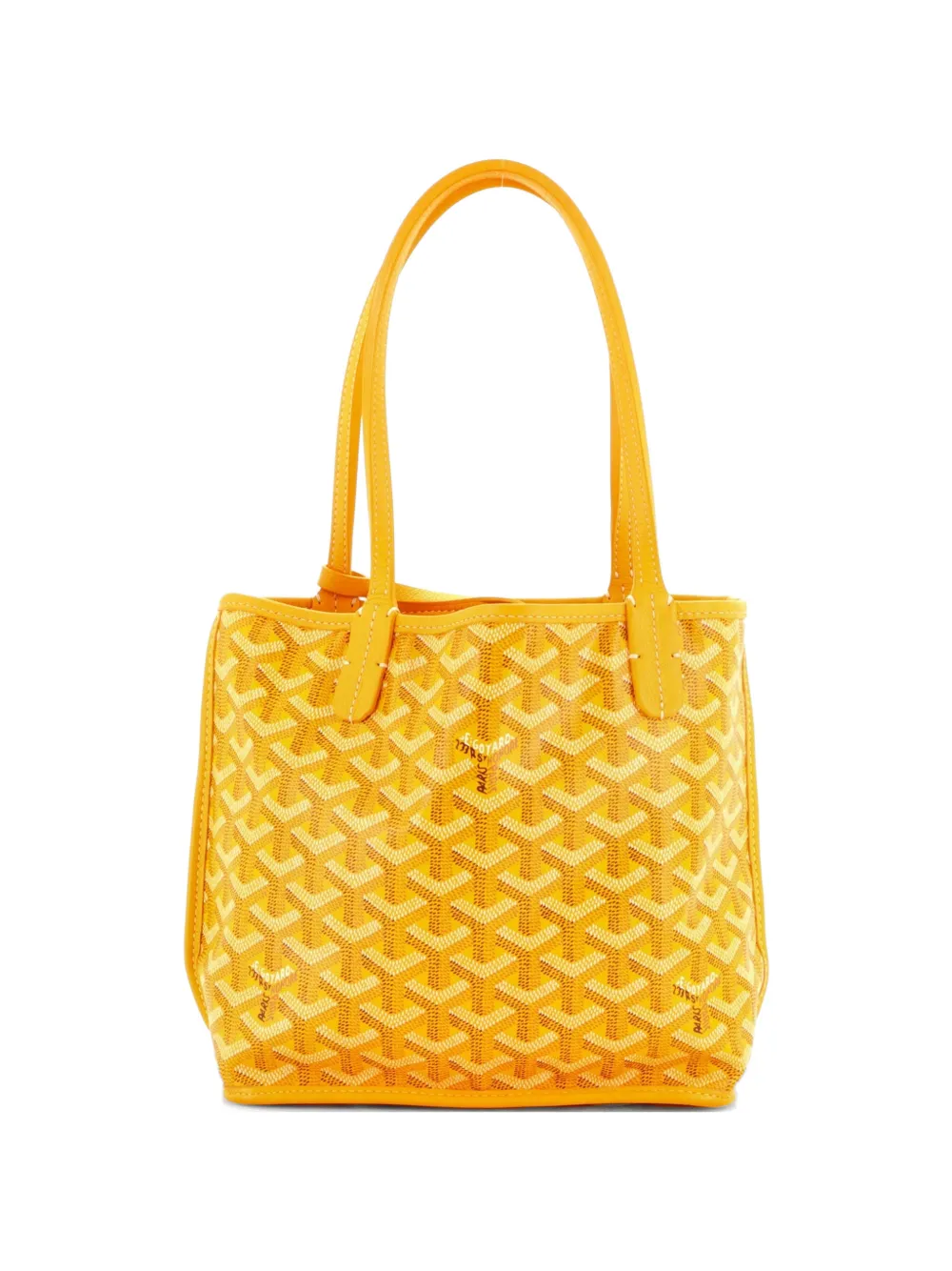 Goyard Pre-Owned Anjou Reversible Tote Coated Canvas Mini satchel - Giallo