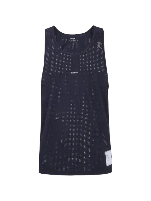 Satisfy perforated safety-pin tank top