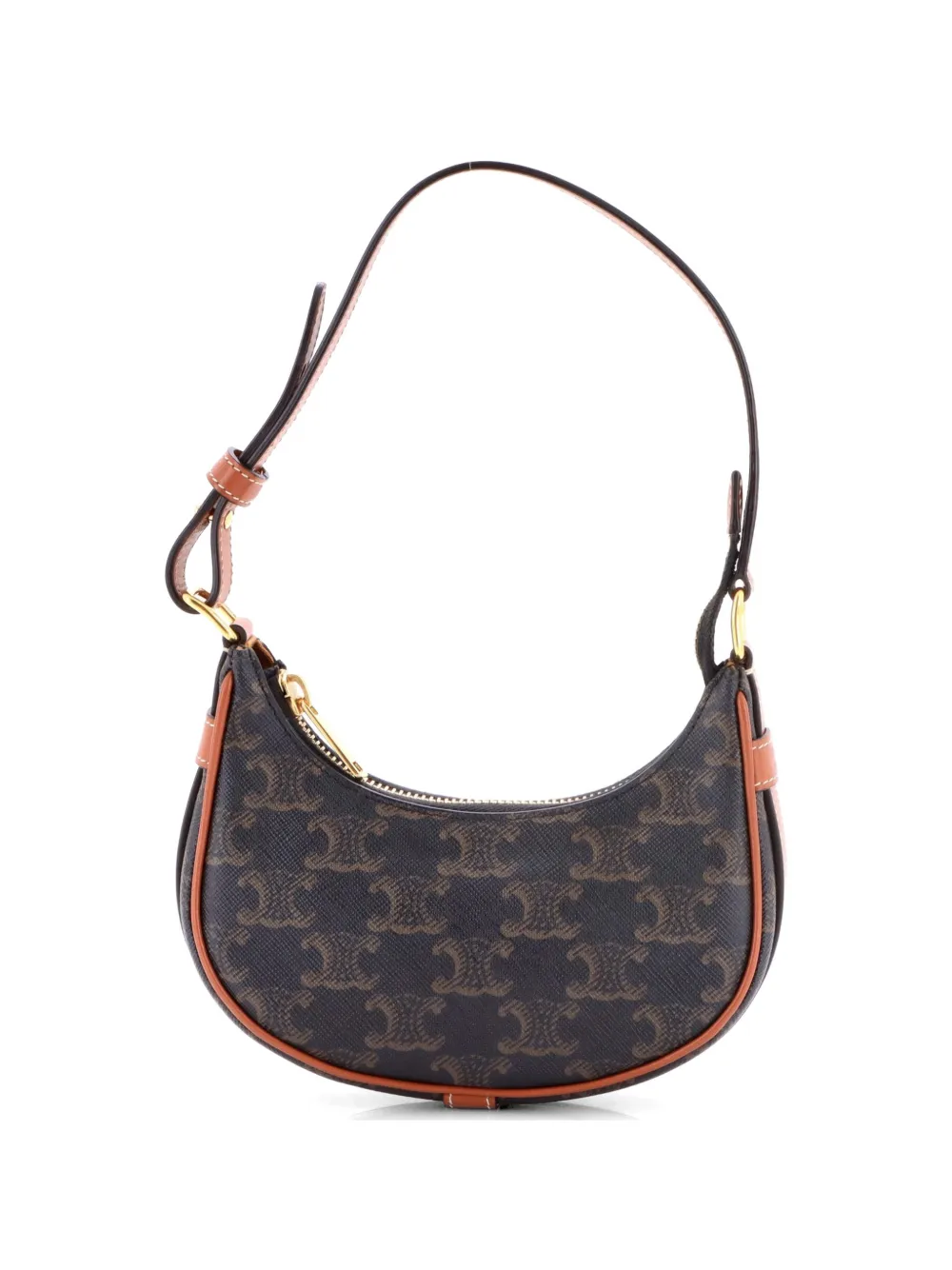 Celine Pre-Owned Ava Bag Triomphe Coated Canvas Mini shoulder bag - Marrone